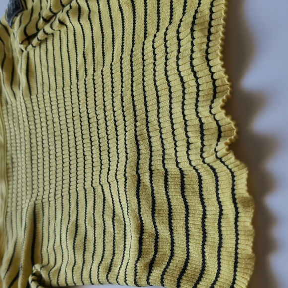 Lauren Ralph Lauren Womens Sweater Boatneck 3/4 Sleeve Stripe Yellow - Picture 3 of 9